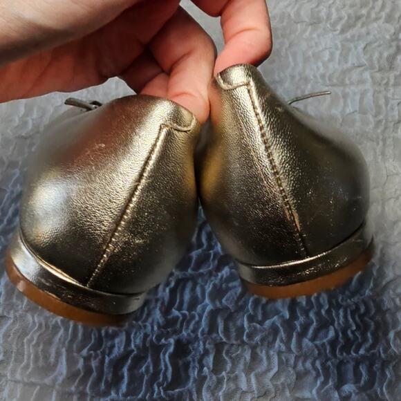 Cole Haan Brigid T-Strap Ballet Flat Gold Size 10 - Picture 5 of 7